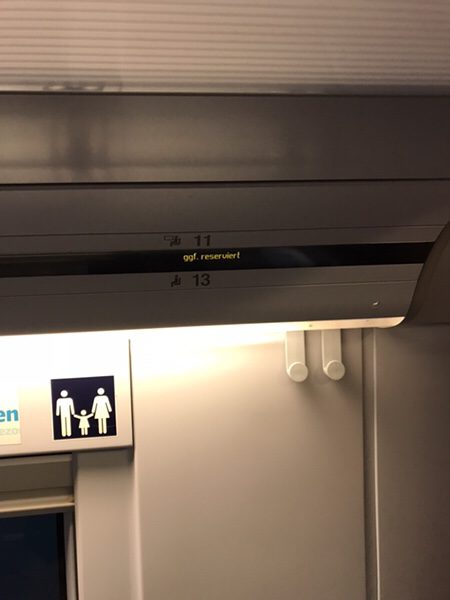 ドイツの新幹線ＩＣＥセカンドクラス空席の見分け方