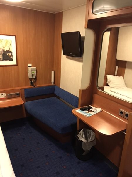 Kiel(ドイツ)からGöteborg(スウェーデン)までフェリーの旅　StenaLine搭乗記客室
