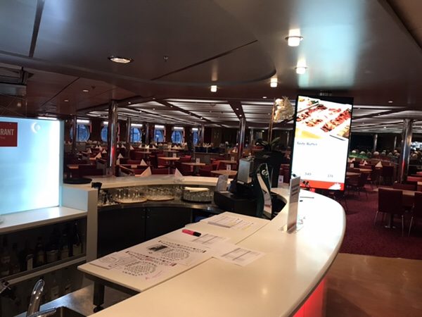 Kiel(ドイツ)からGöteborg(スウェーデン)までフェリーの旅　StenaLine搭乗記レストラン２