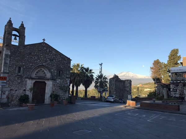 taormina-morning-run Chiesa Sant Antonio and Mt. Etna