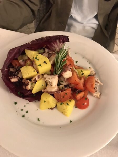 hotel mea lipari restaurant chimera Octopus Salad With Potatoes